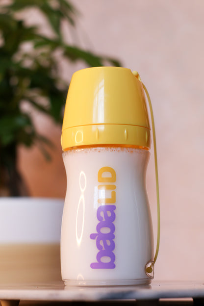 No More Missing Lids                  (3)Pack 10oz BabaLID Baby Bottles