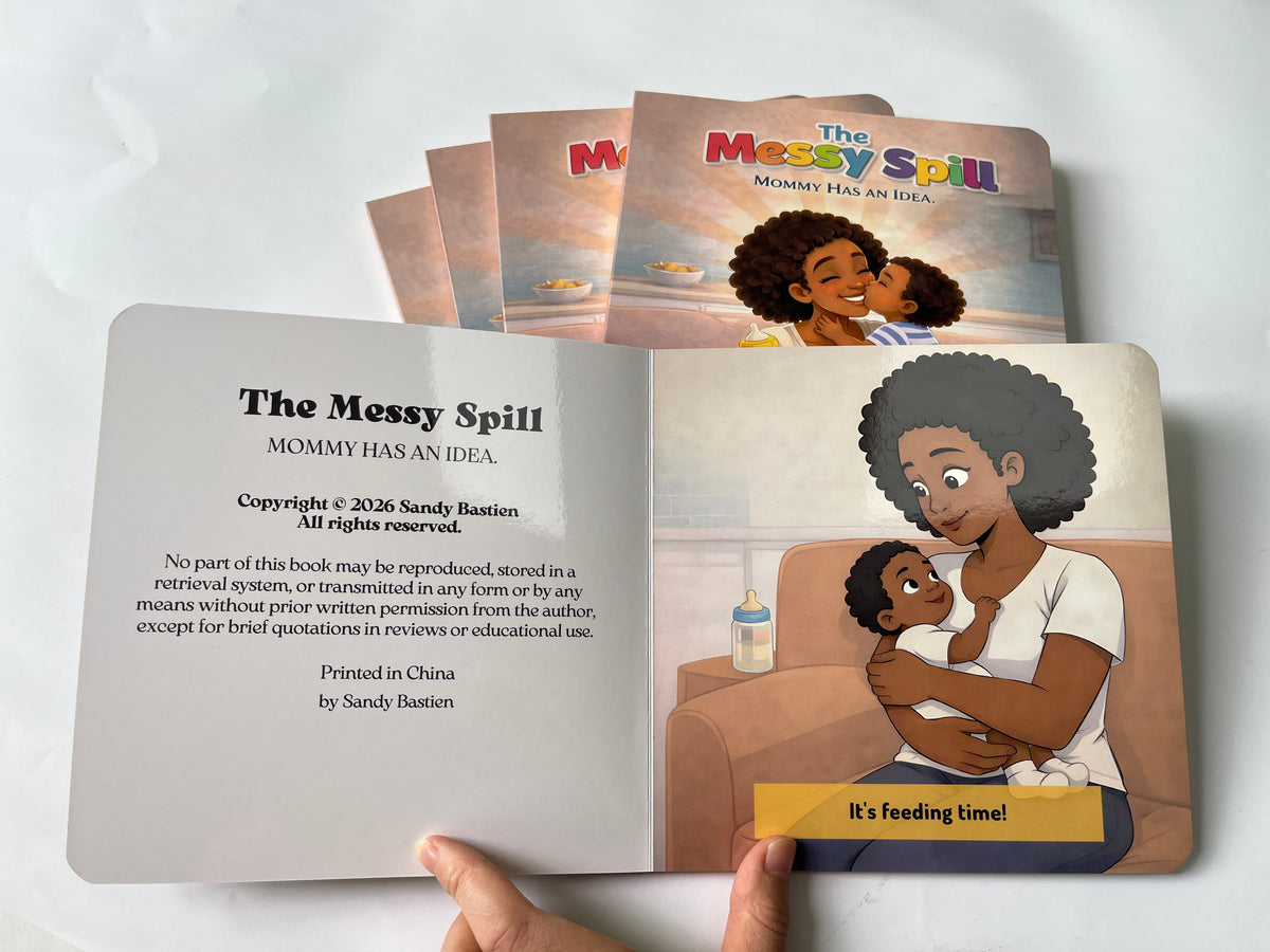 The Messy Spill Board Book    (ages 6 months+)