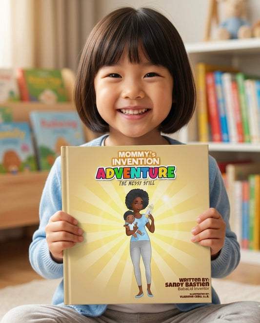 Mommy’s Invention Adventure:  The Messy Spill Picture Book   (ages 4 years+)