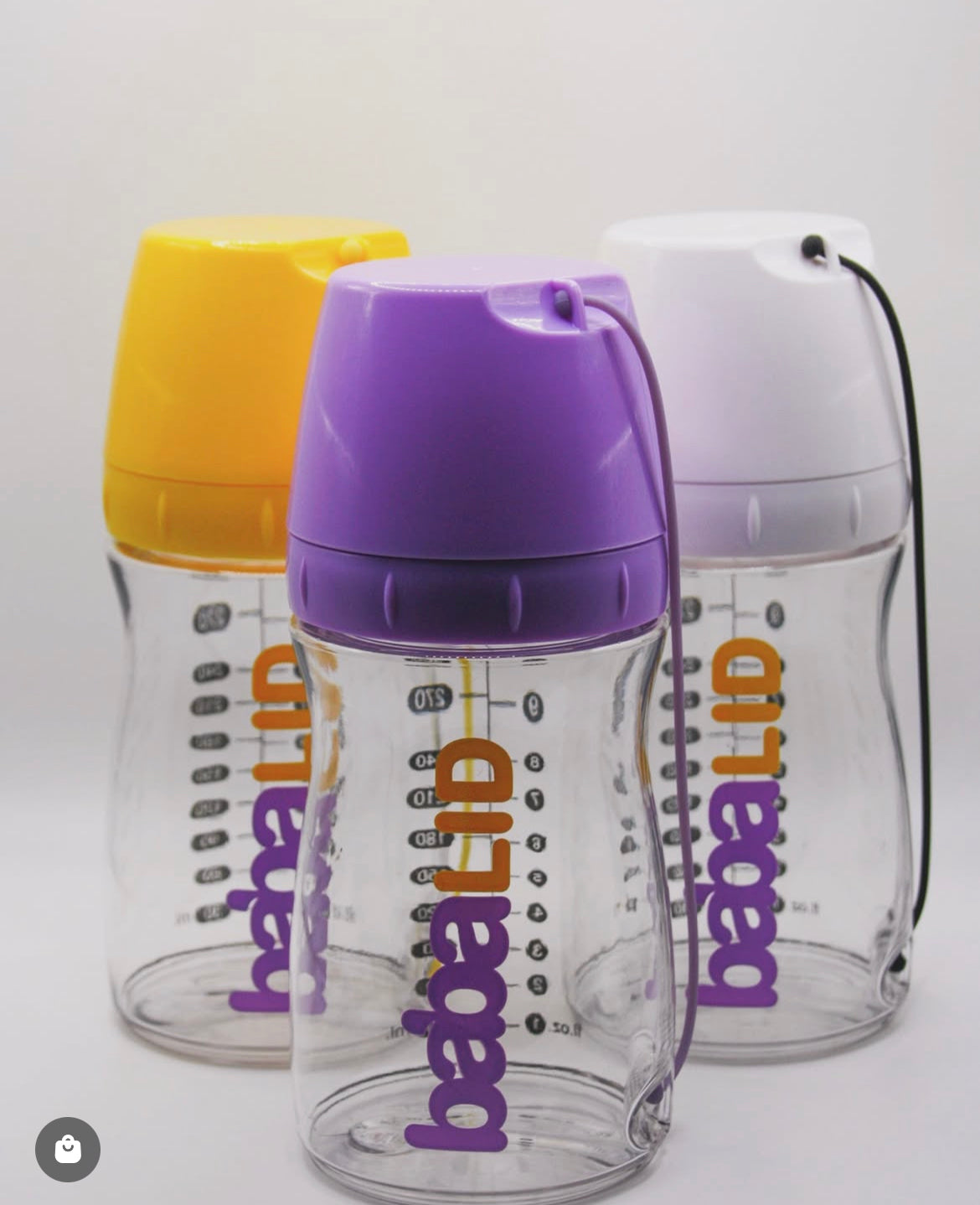 (3) Pack 10oz BabaLID Baby Bottles