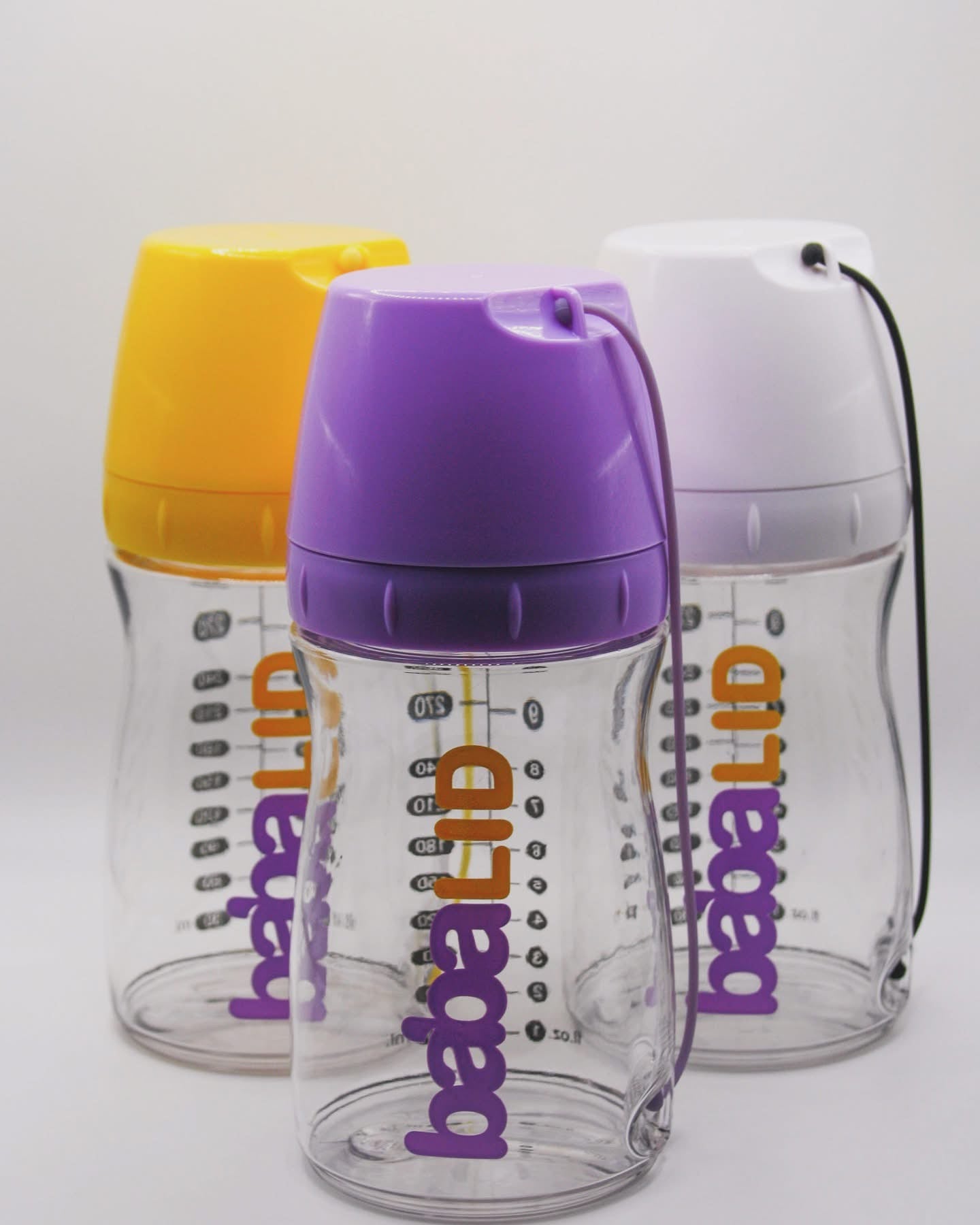 (3) 10oz BabaLID Baby Bottles